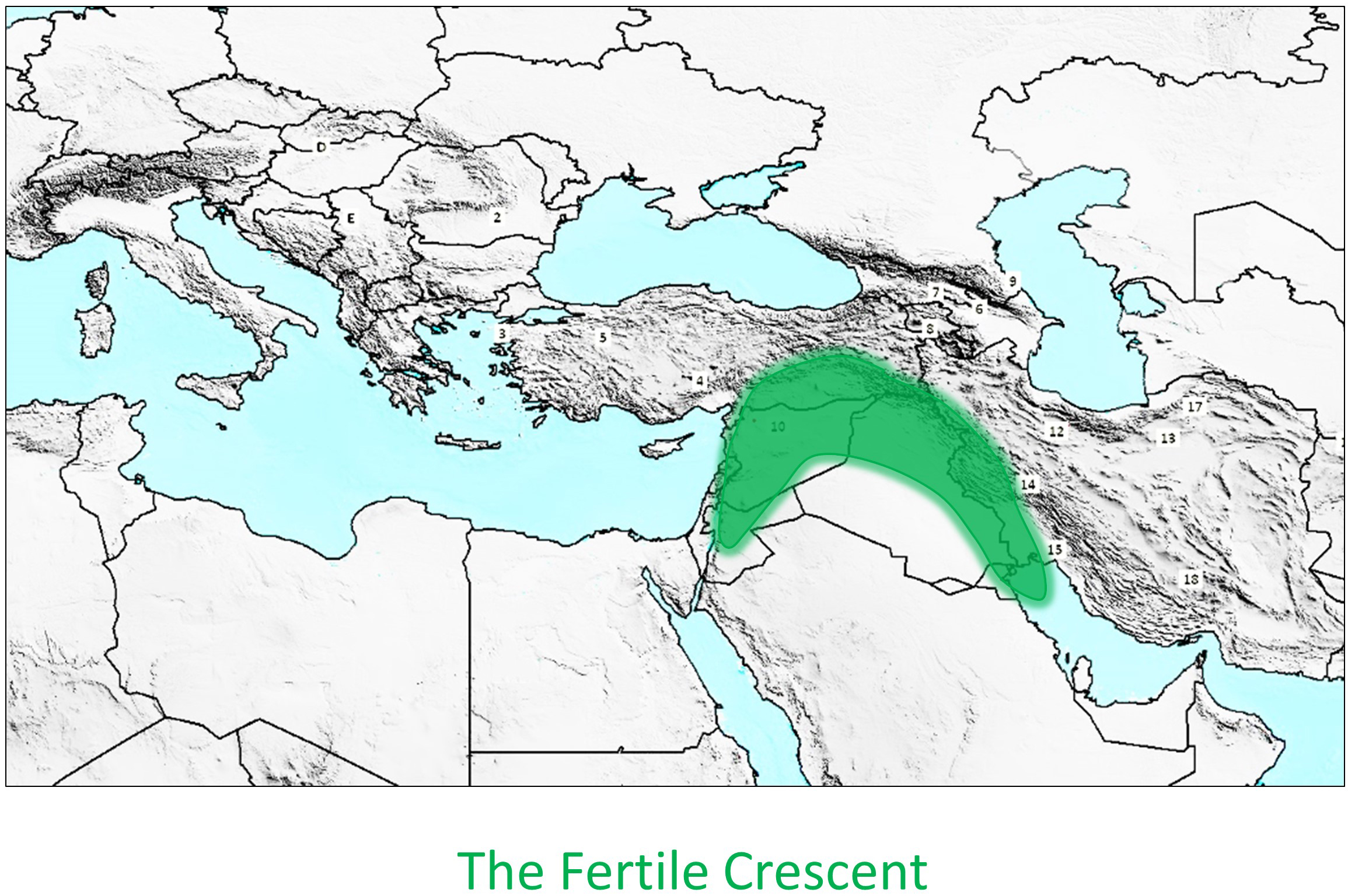 Fertile crescent map Fertile crescent map