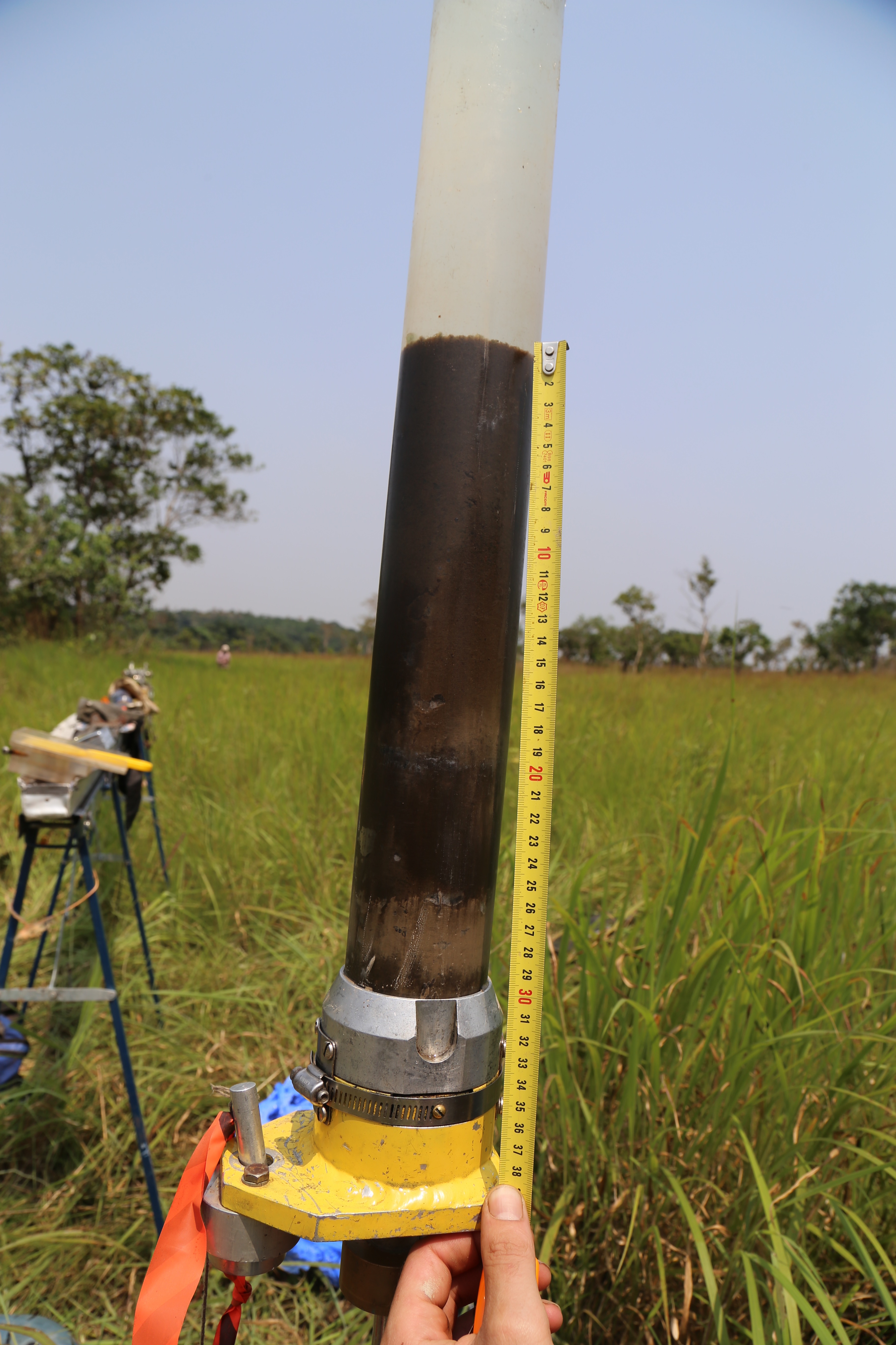 Core of the water-sediment interface Core of the water-sediment interface