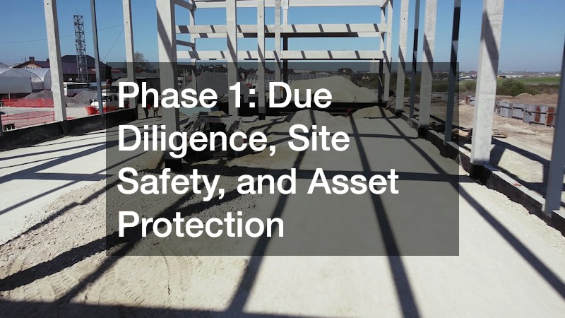Phase 1: Due Diligence, Site Safety, and Asset Protection