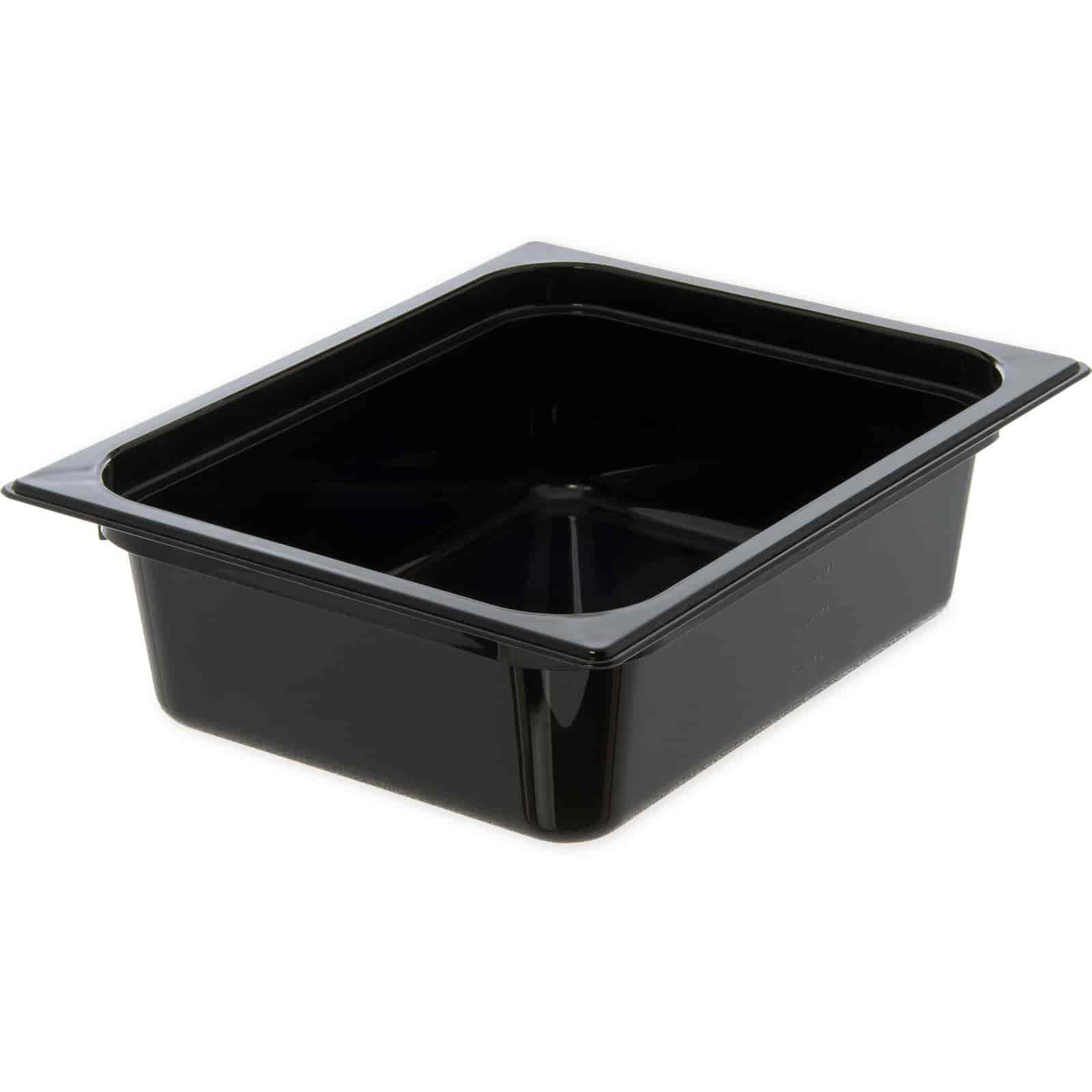 Carlisle 10221B03 StorPlus Black Polycarbonate Half Size Food Pan 5.7L Capacity