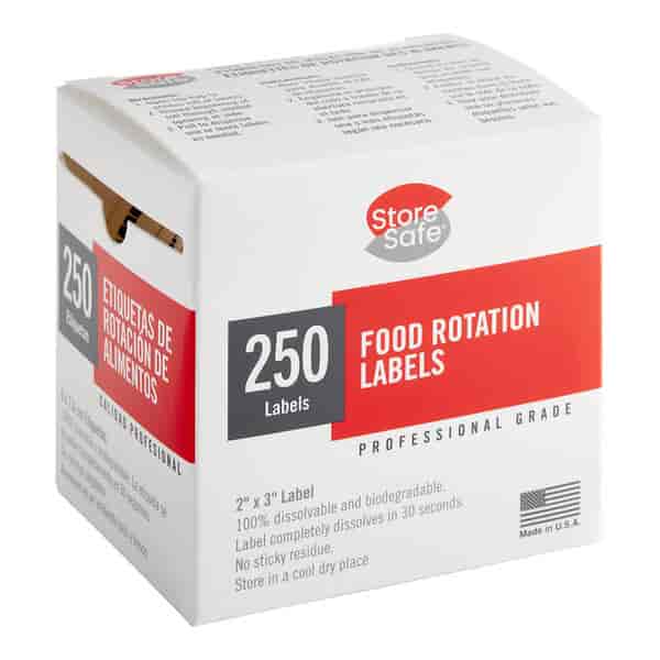Cambro 23SLB250 Food Rotation Labels-250 Labels 24 Rolls
