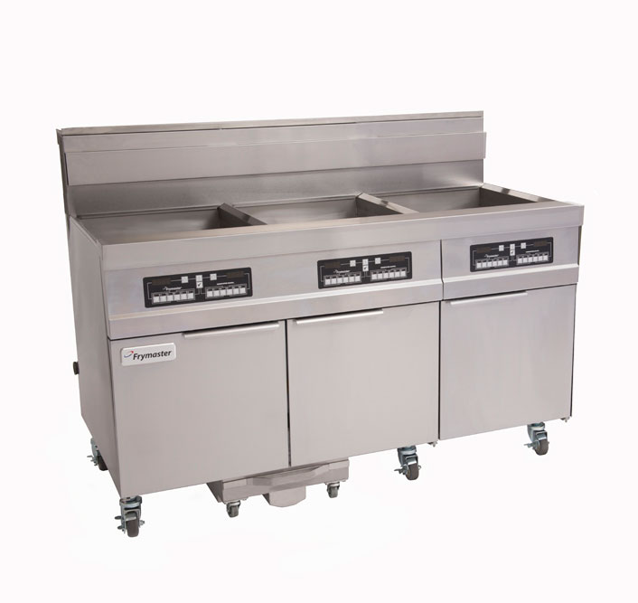Frymaster 31814GF-NG 3 Pot 1814 31L Gas Fryer w Filtration Triplet Baskets NG