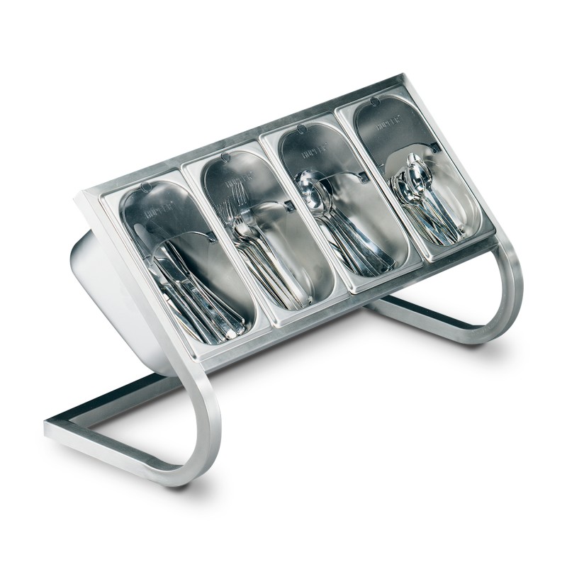 Hupfer BA-4XGN Cutlery Holder. Table Top with 4 Cutlery Containers