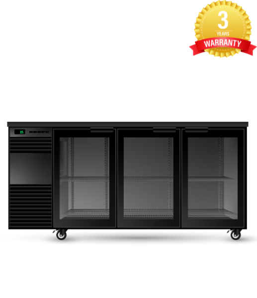 Skope BB.3.GSW BackBar 3 Glass Swing Door Fridge