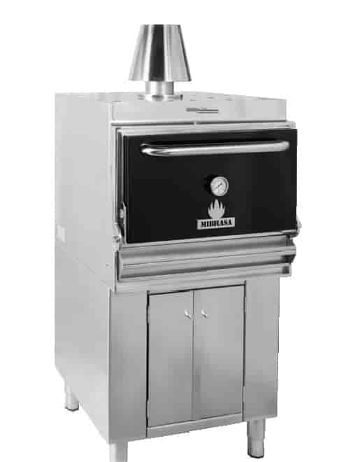 Mibrasa HMB-AB-110-BLACK Charcoal Oven With Cupboard- One Grill Shelf And Standard Accessories
