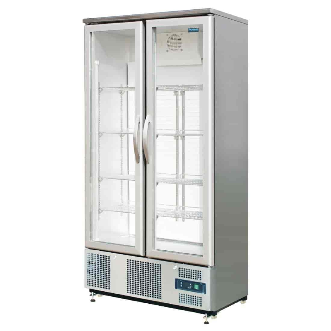 Polar CK477-A G-Series 2 Hinged Door Upright Back Bar Cooler 490Ltr