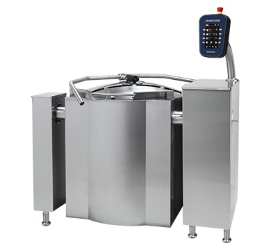 Metos CUL-C150E CulinoPro 150E Jacketed Combi Kettle, 150 ltr electric, measurement stick, digital temperature display, safety grid lid standard,free standing frame, handshower S2, strainer plate