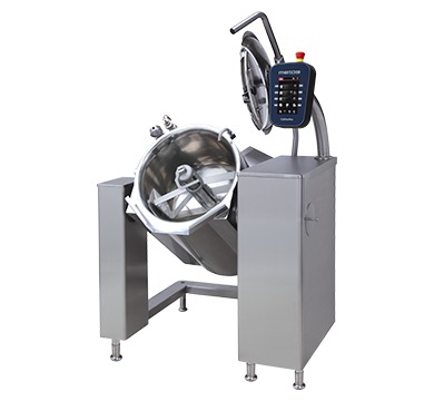 Metos CUL-C100E CulinoPro 100E Jacketed Combi Kettle, 100 ltr electric, measurement stick, digital temperature display, safety grid lid standard, free standing frame, handshower S2, strainer plate