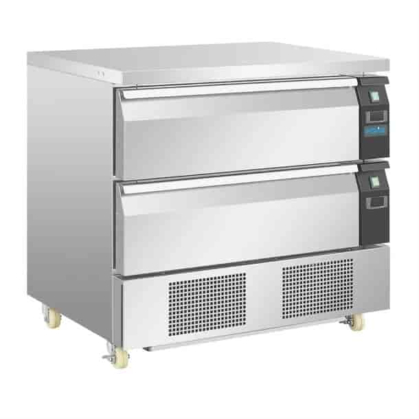 Polar DA996-A U-Series 2 Drawer Counter Fridge Freezer 4xGN
