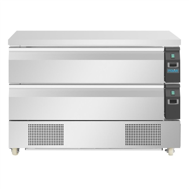 Polar DA997-A U-Series 2 Drawer Counter Fridge Freezer 6xGN