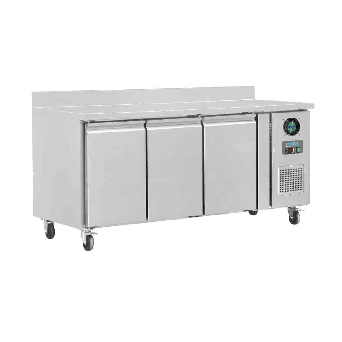 Polar DL917-A U-Series 3 Counter Door Freezer with Upstand 417Ltr