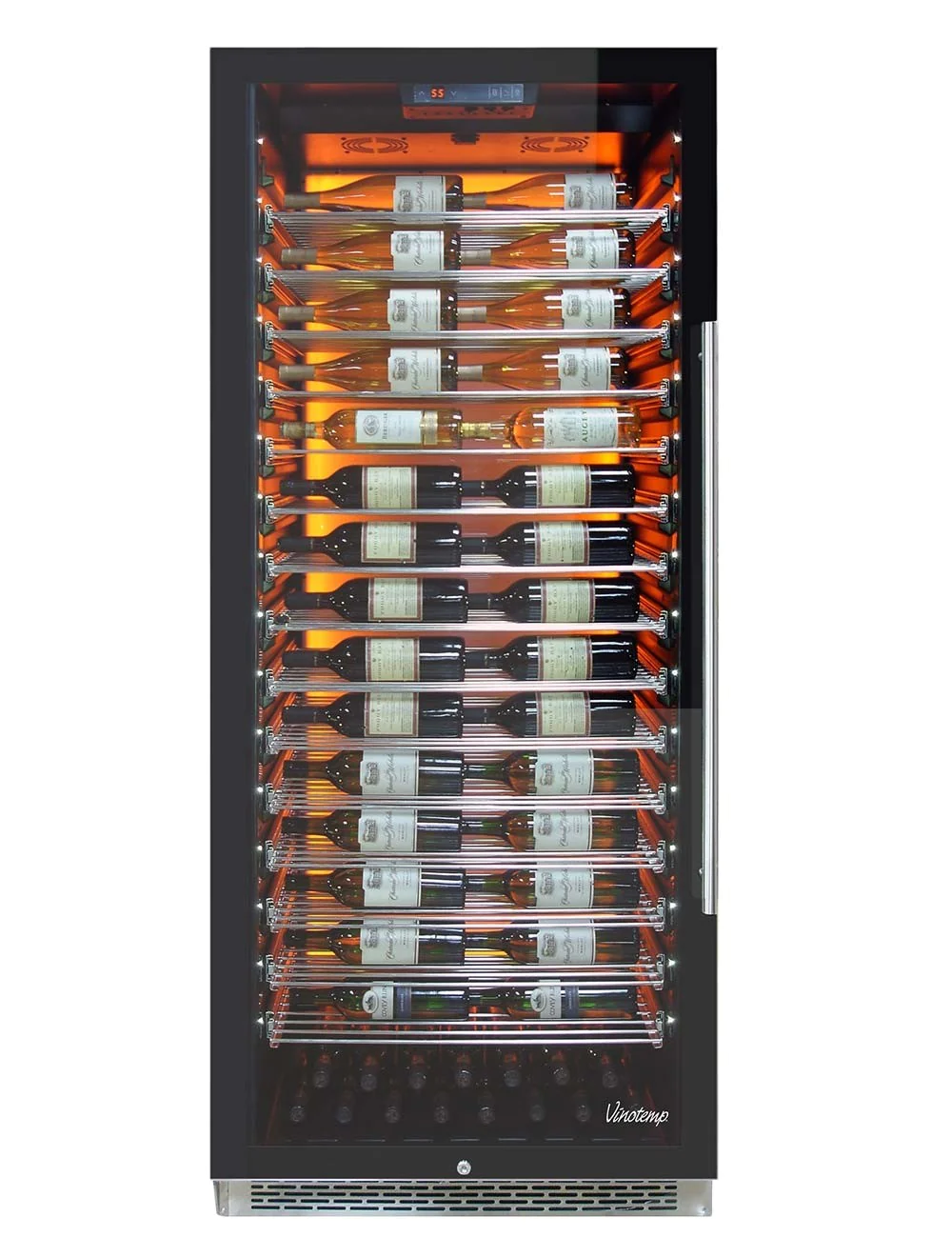 Vinotemp EL-300COMM 188-Botl Single-Zone Wine Cooler Built in or Free standing Right Hinge