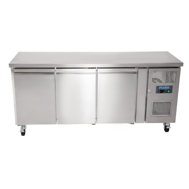 Polar G378-A U-Series 3 Door Counter Fridge 339Ltr