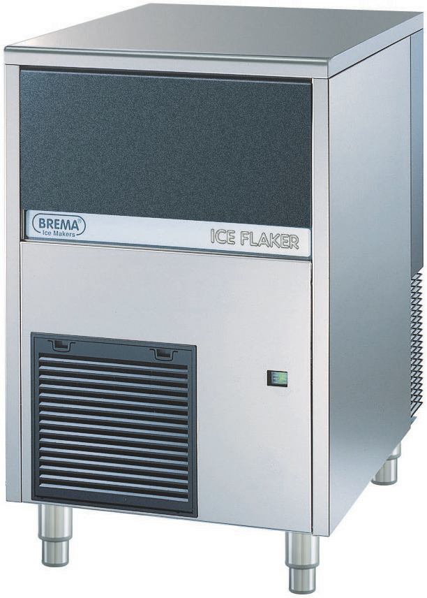 Brema GB902A-HC-DP Granular Ice Flaker w Storage Bin. Up to 95KG Production R290 with Drain P
