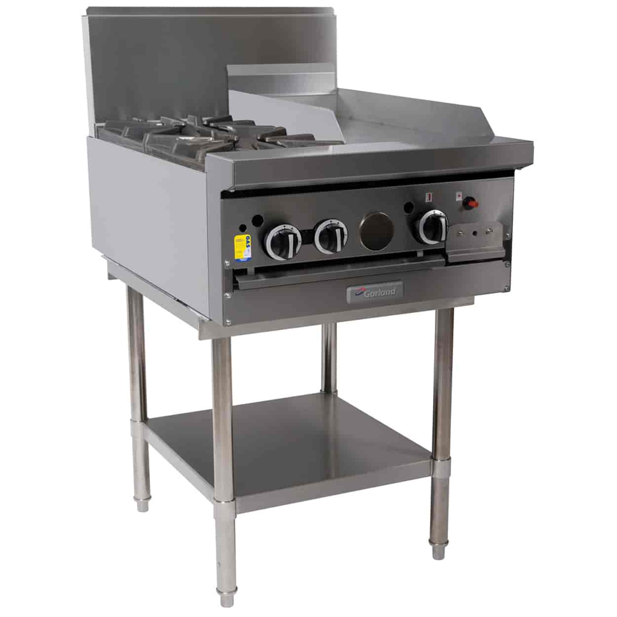 Garland GF24-2G12T-NG Restaurant Modular Top 600mm Wide 2 Burner 300mm Griddle Nat Gas
