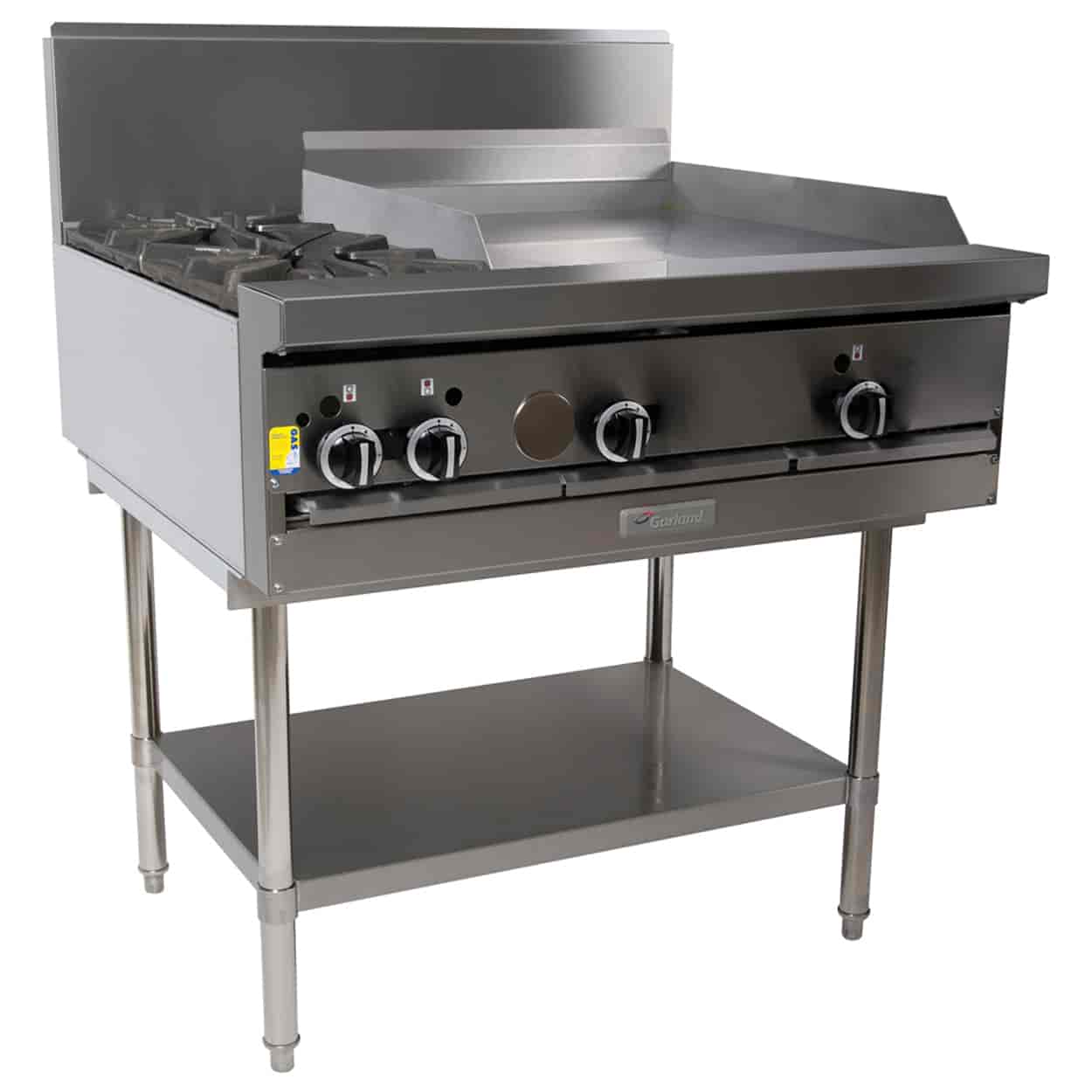 Garland GF36-2G24T-NG Restaurant Modular Top 900mm Wide 2 Open Bnr 600mm Griddle Nat Gas