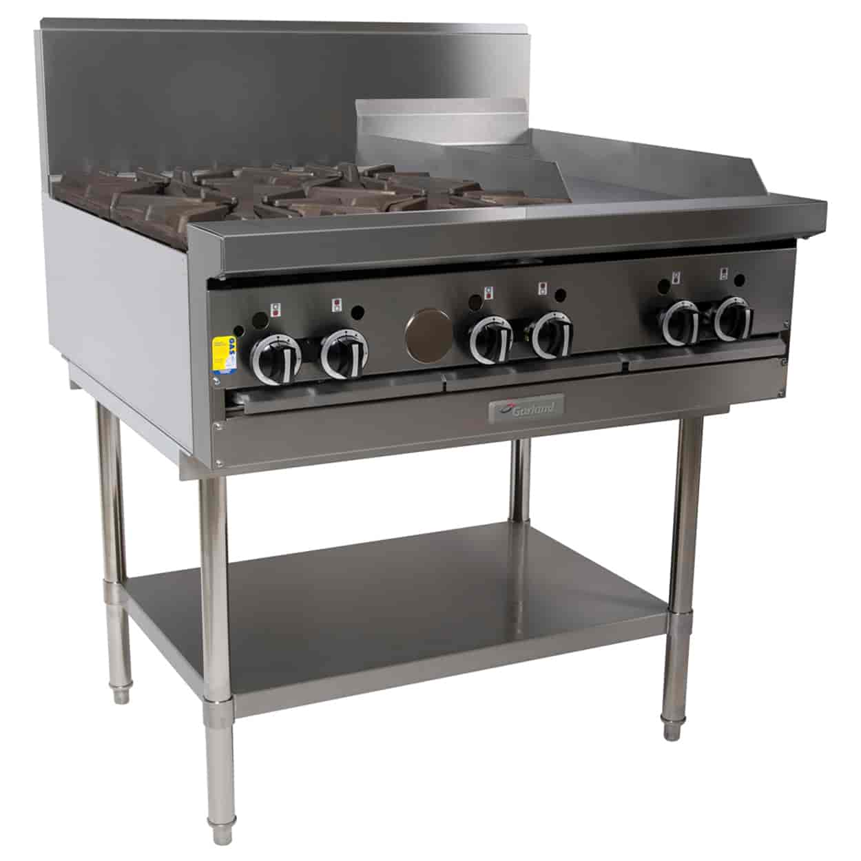 Garland GF36-4G12T-NG Restaurant Modular Top 900mm Wide 4 Burner 300mm Griddle Nat Gas