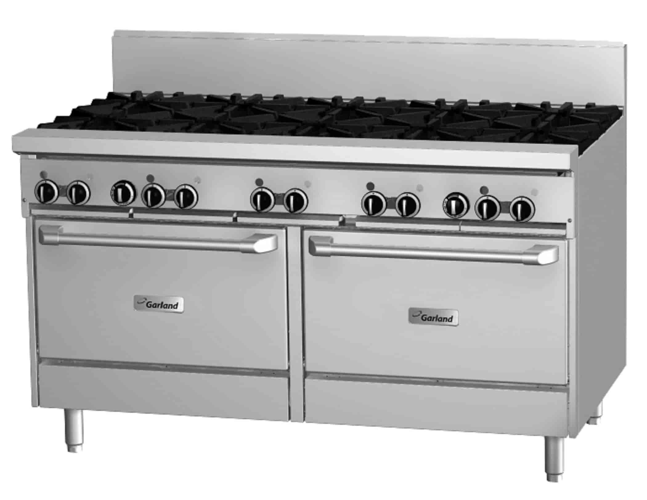Garland GF60-10RR-NG Restaurant Range 1500mm Wide 10 Burner w 2 Ovens Nat Gas