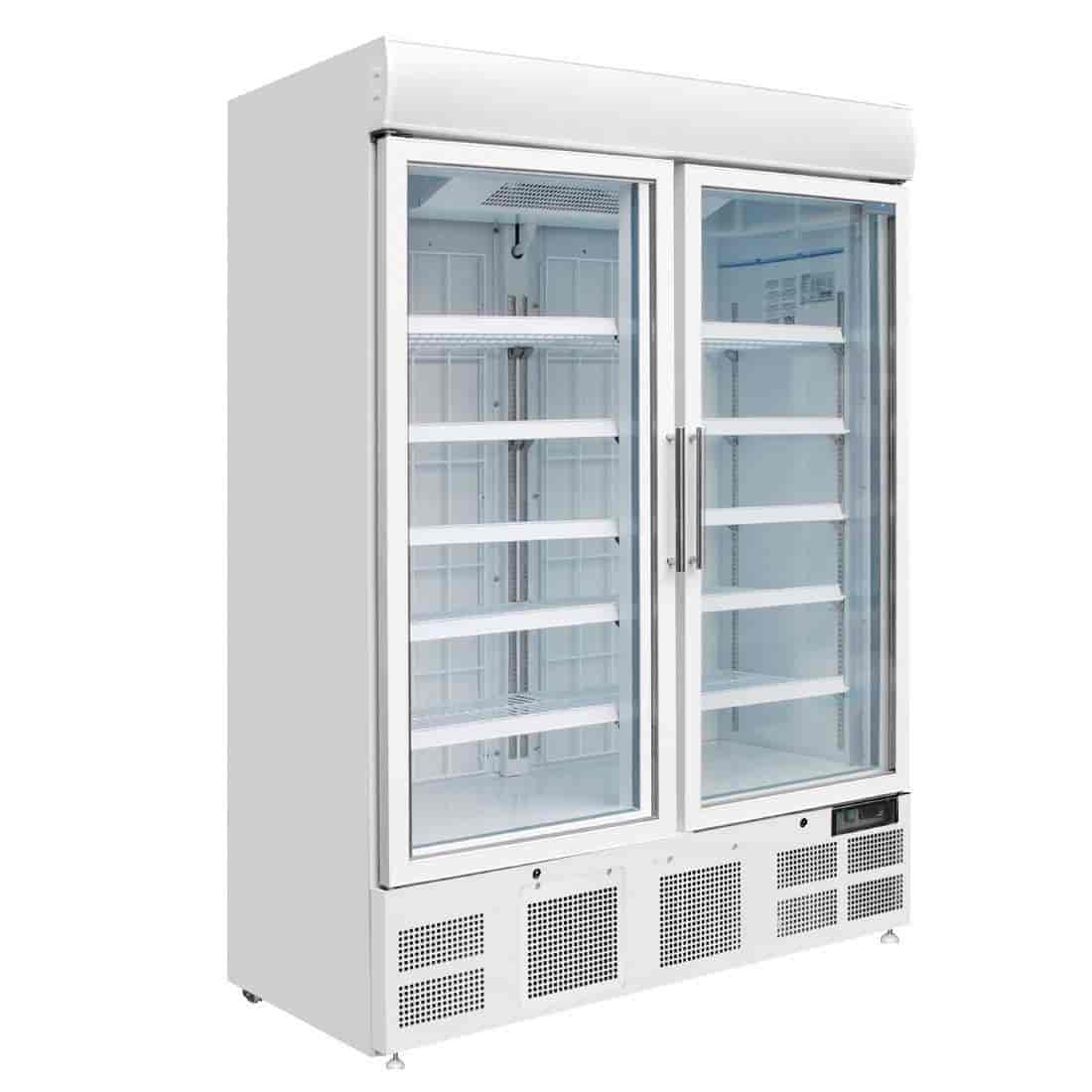 Polar GH507-A G-Series 2 Door Upright Display Freezer 920Ltr White