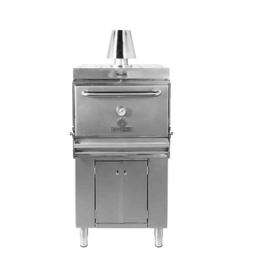 Mibrasa HMB-AB-110-INOX Charcoal Oven With Cupboard- One Grill Shelf And Standard Accessories