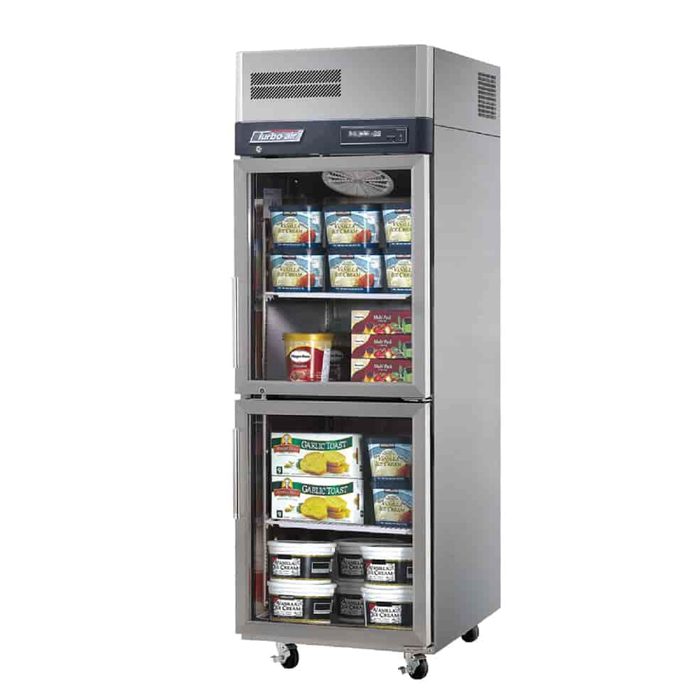 Turbo Air KF25-2G-N 2 Half Door Upright Freezer Glass Door