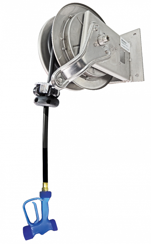 Jetstream JET-1035-OSS-Y722 Jestream Stainless Steel Construction Open Hose Reel Assembly 11m hose supplied with Y722 spray gun.Shipping weight 17Kg