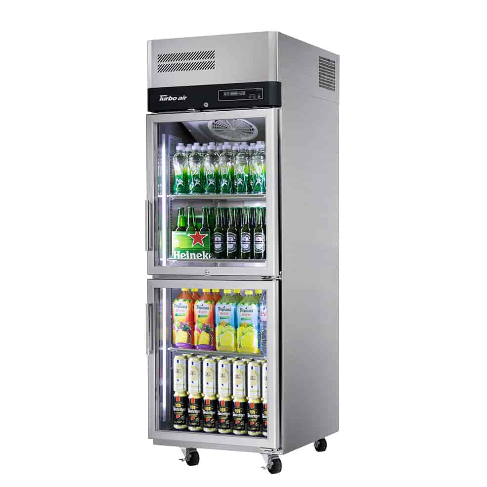 Turbo Air KR25-2G-N 2 Half Door Upright Fridge Glass Door