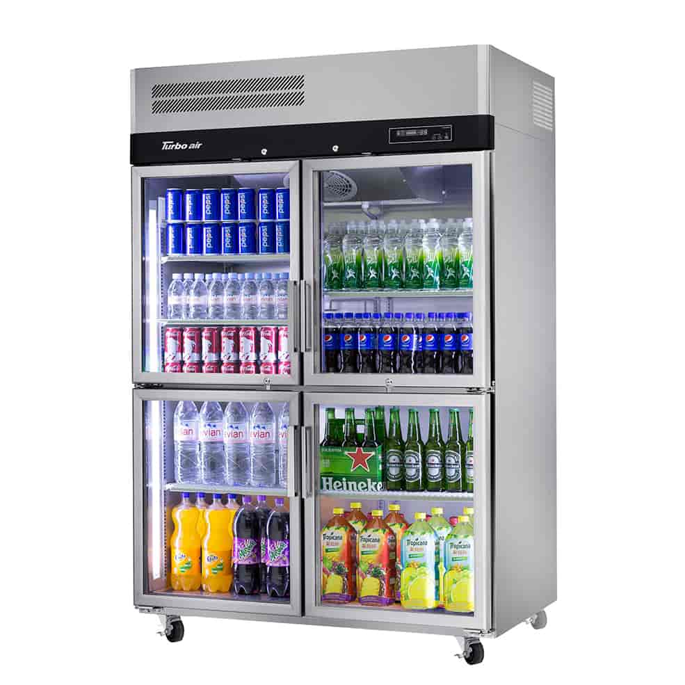 Turbo Air KR45-4G-N 4 Half Door Upright Fridge Glass Door