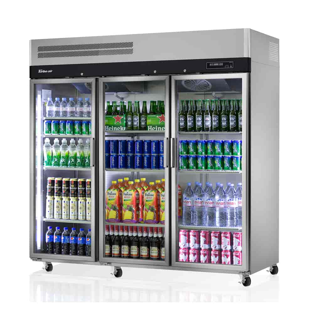Turbo Air KR65-3G-N 3 Door Upright Fridge Glass Door