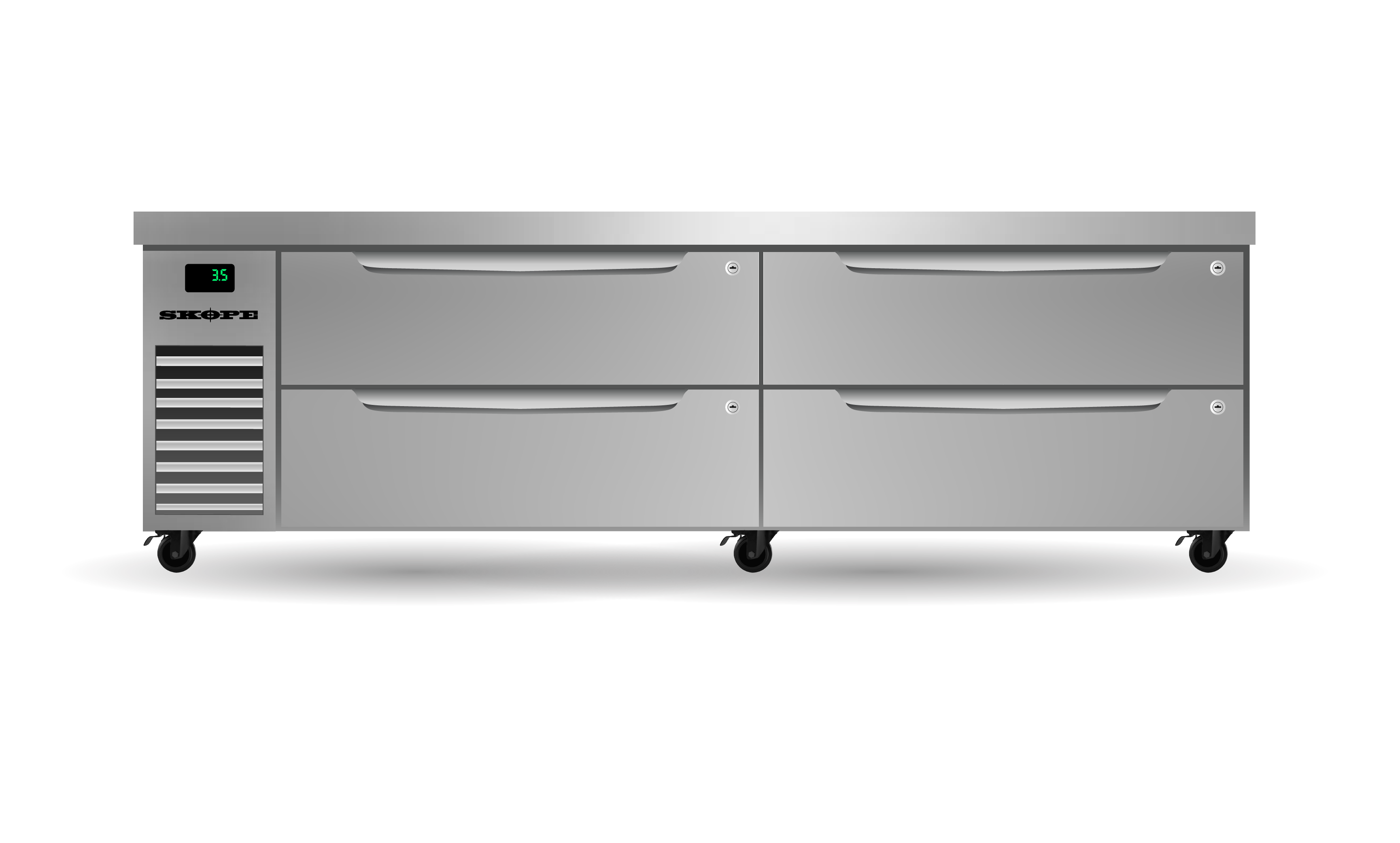 Skope PG21.CBR.2.D4 Four Drawer, Two Bay, ChefBase GN 2/1 Fridge