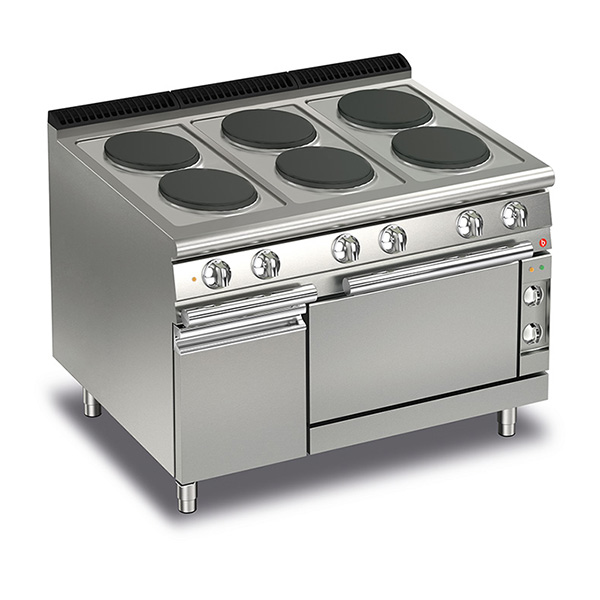 Baron Q70PCF/E120 6 Burner Electric Cook Top With Electric Oven