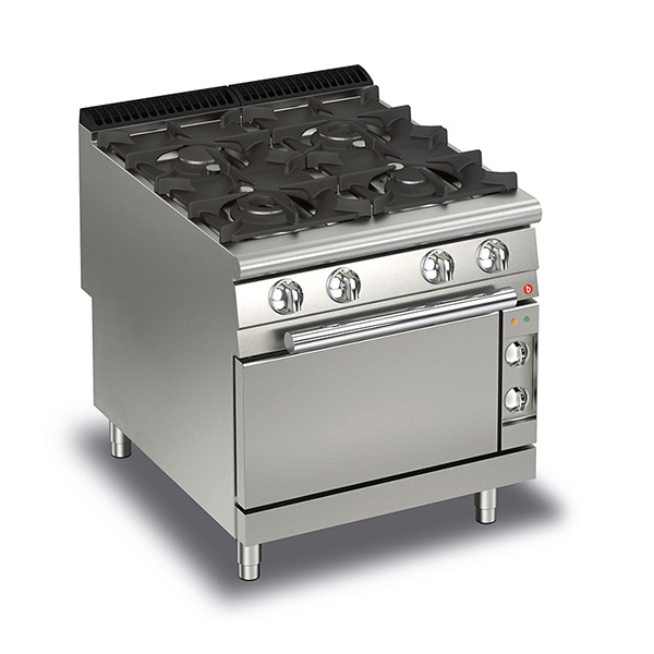 Baron Q90PCF/GE8005 4 Burner Gas Cook Top with Electric Oven