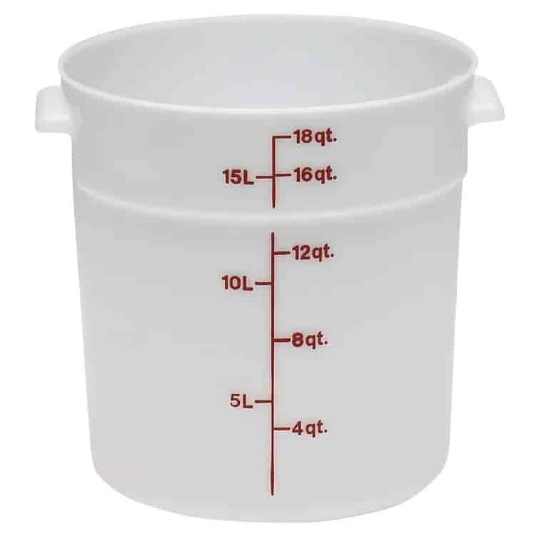 Cambro RFS18148 Food Storage Container Round 17.2L Poly White