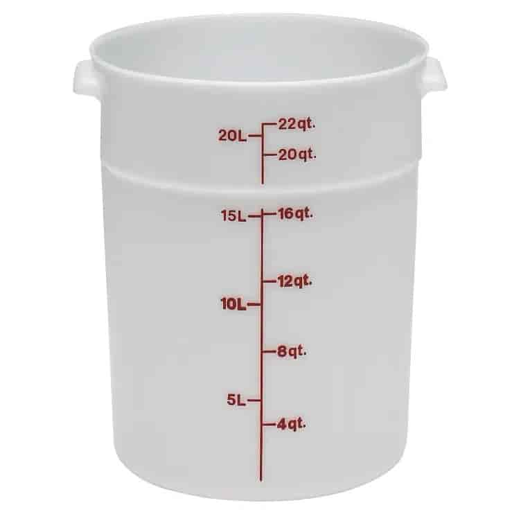 Cambro RFS22148 Food Storage Container Round 20.8L Poly White