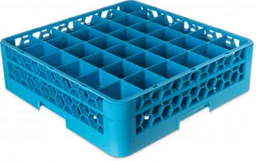 Carlisle RG36-114 OptiClean™ Blue 36 Compartment Divided Rack with One 36 Compartment divider Extender