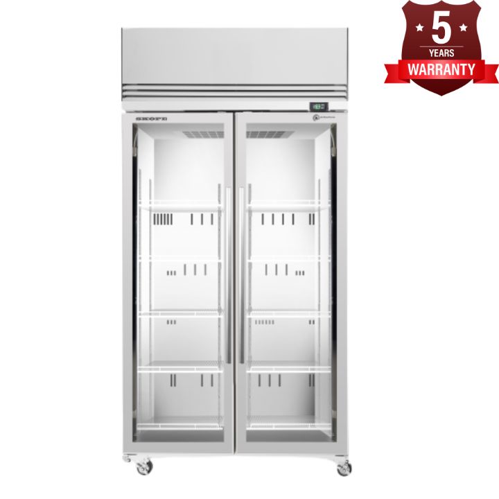 Skope SKFT1000N-A 2 Glass Door Upright Display or Storage Freezer