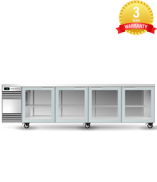 Skope SL.4.GSW BackBar 4 Glass Swing Door SlimLine Fridge