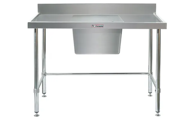 Simply Stainless SS05.1200C LB Single Sink Bench 1200x600x900mm Centre Bowl with Leg Brace (600