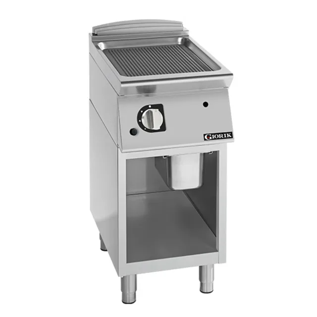 Giorik FRG92GFT 900 Series 400mm Gas Frytop Ribbed Mild Steel on Open Base