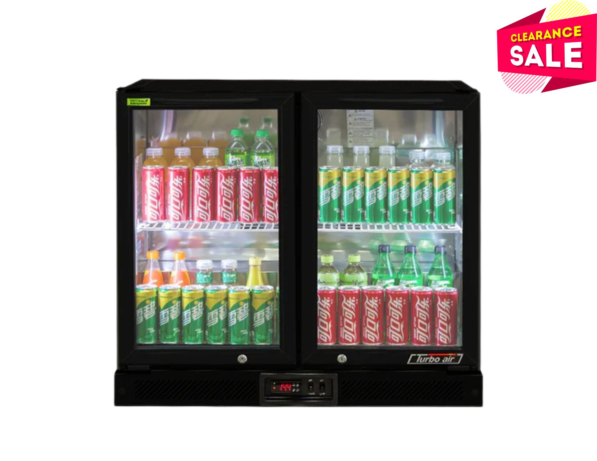 Turbo Air TB9-8H-SWBBB-N Glass 2 Swing Door Back Bar