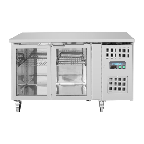 Polar UA023-A U-Series Two Glass Door Counter Fridge