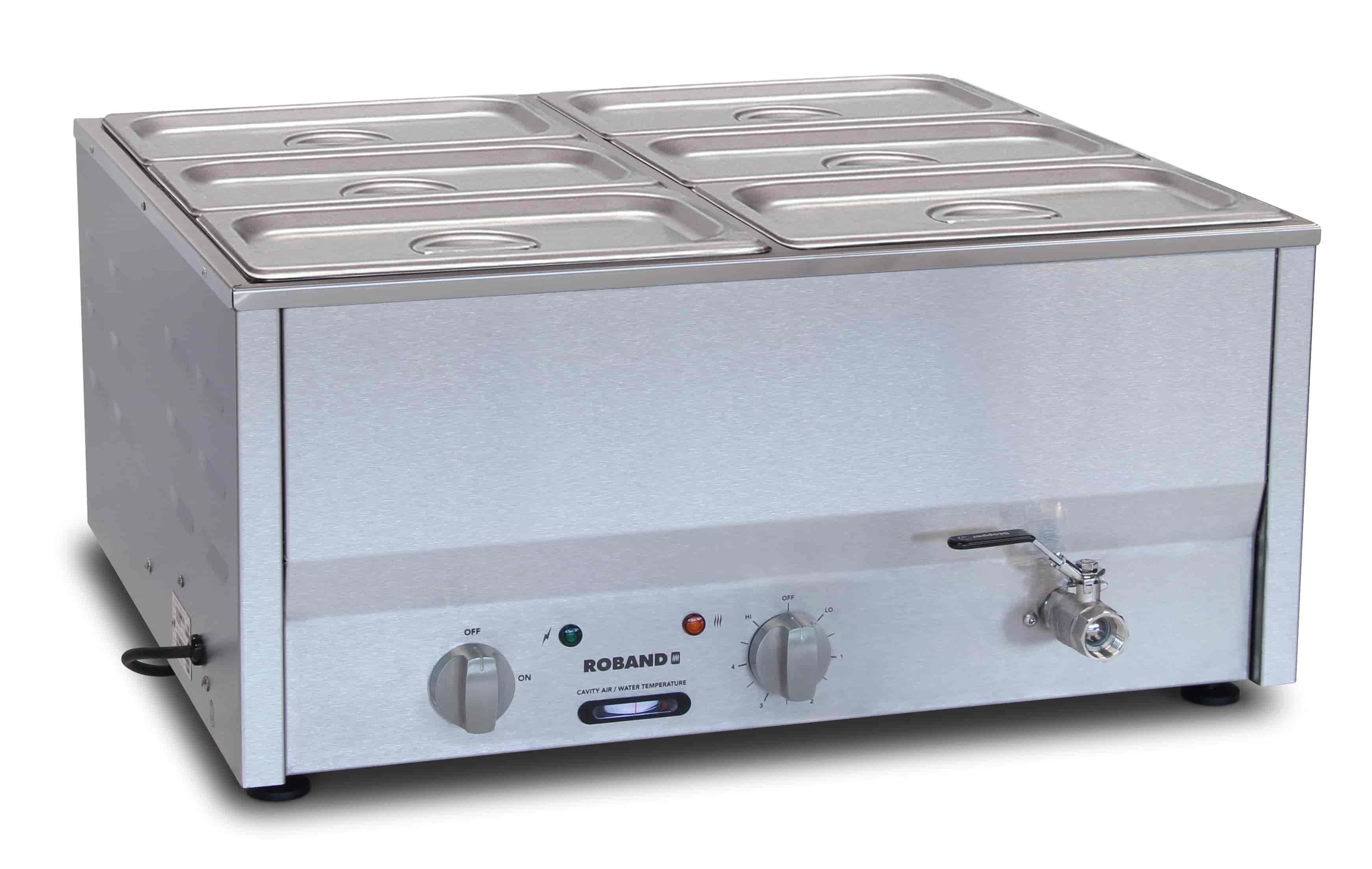 Roband BM4C Counter Top Bain Marie 6 x 1/3 size 150mm pans