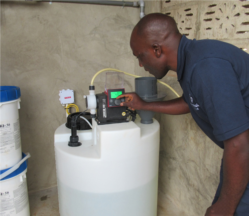 Chlorine Dosing in Nyarugusu Refugee Camp