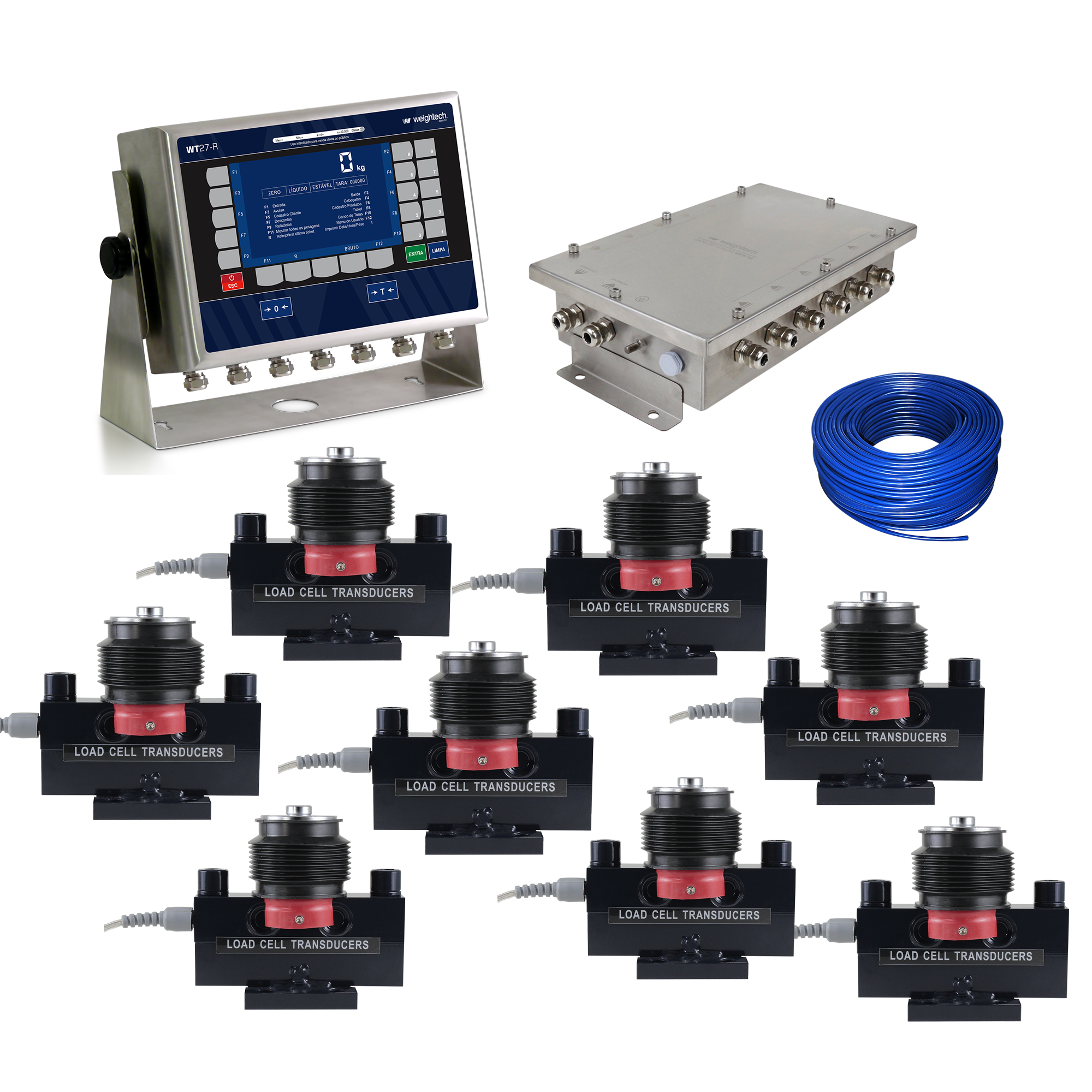 WeightechUSA WT27R Truck Scale Weighing Kit with BLCQ-30t Max Capacity 240 t product or system reference image