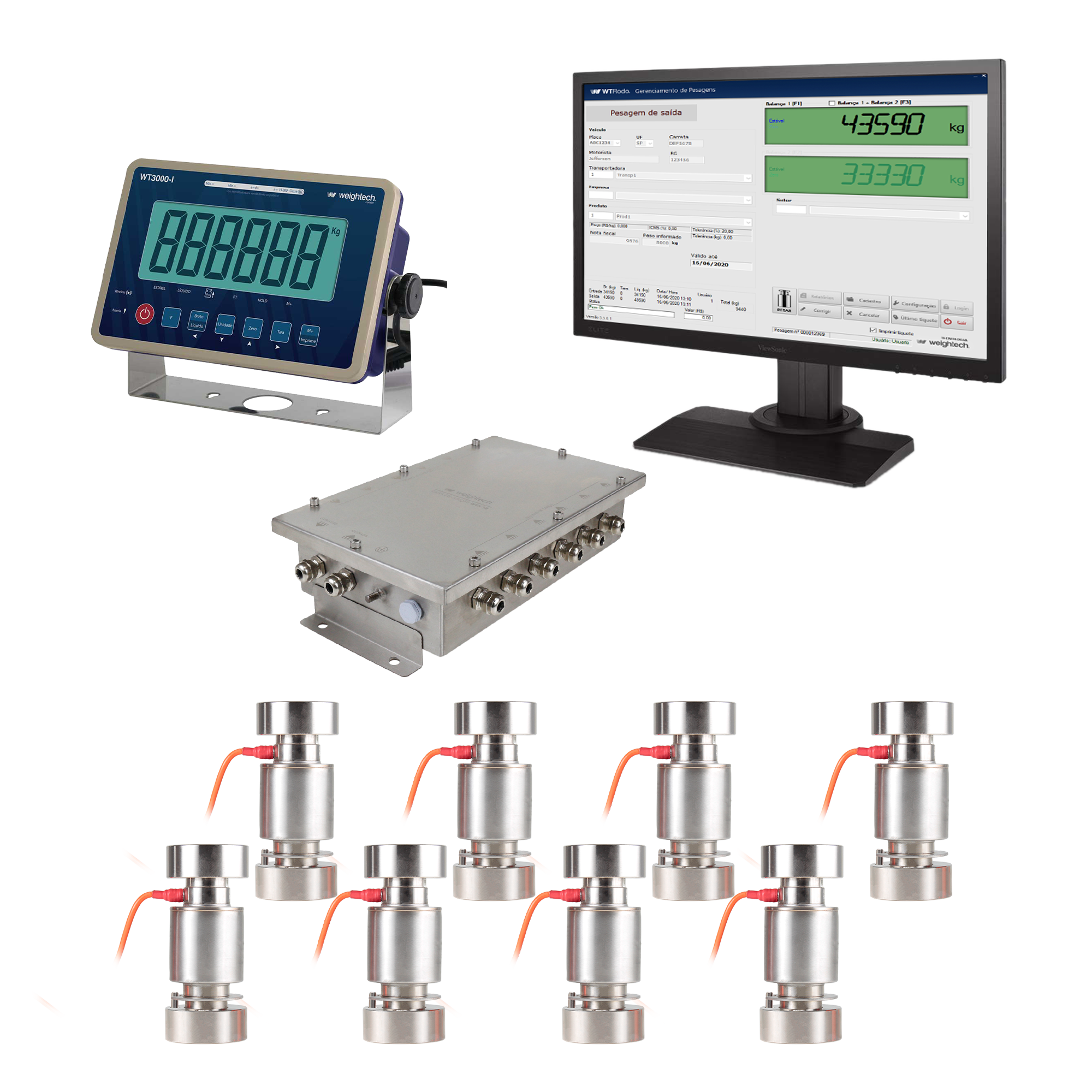 WT-Rodo Truck Scale Management PC Software with BRP-30T Load cell Max Capacity 240 t product or system reference image