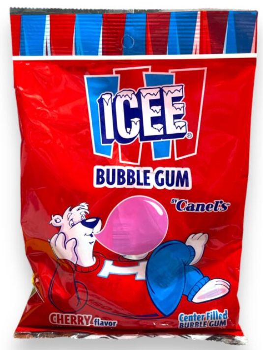 Icee Liquid Center Bubble Gum Cherry peg 2.82oz x 12 units