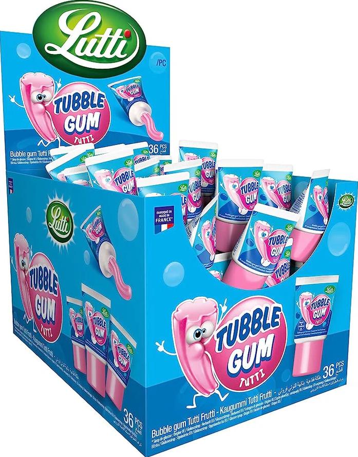 Lutti Tubble Gum Tutti, 36 units
