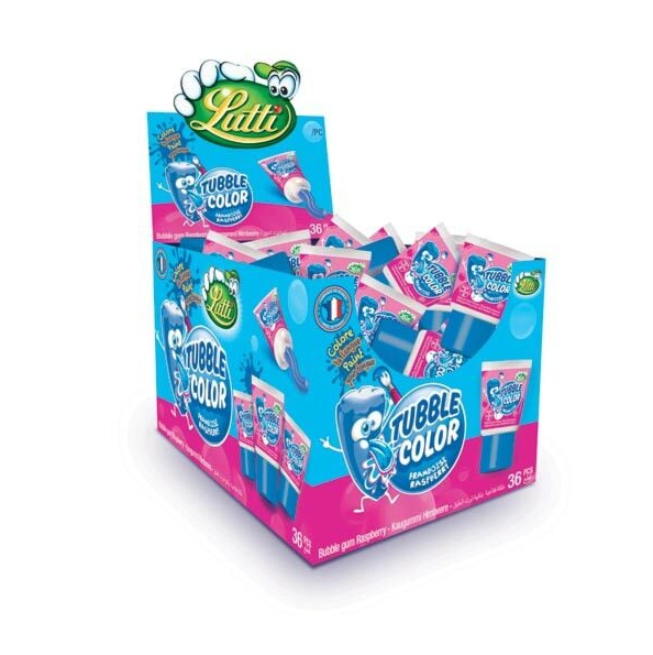 Lutti Tubble Gum Blue Raspberry, 36 units
