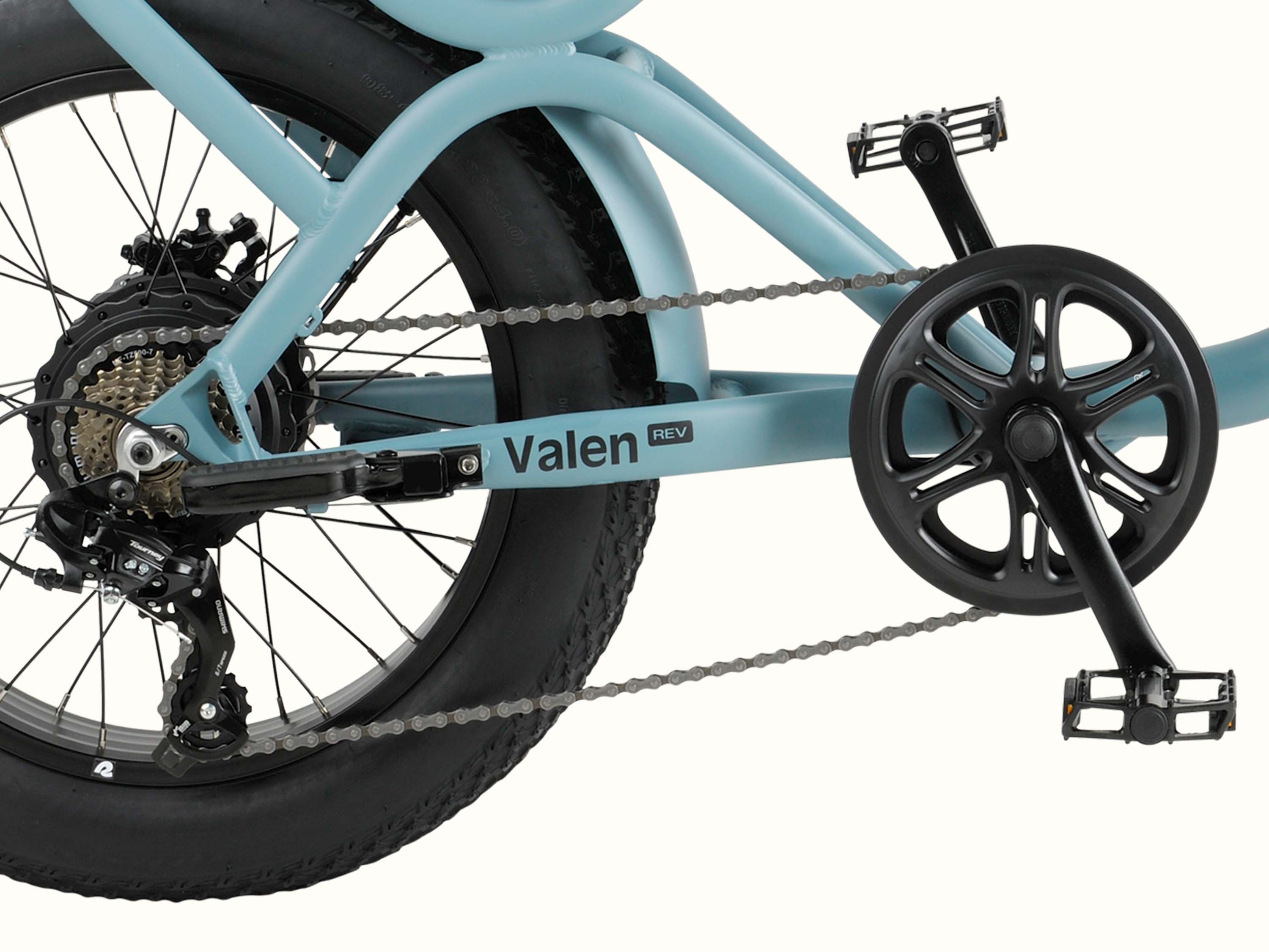 Retrospec Valen Rev Electric Fat Tire Bike Drivetrain