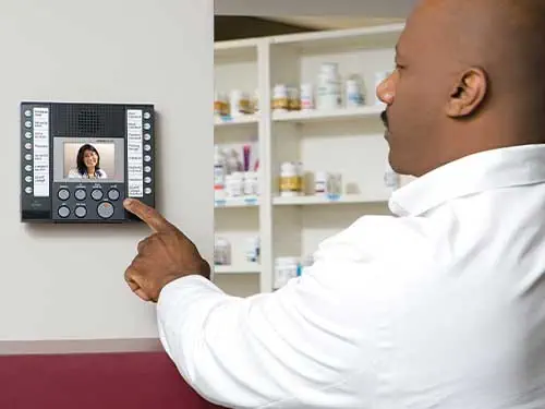 Aiphone AX Series intercom system used in a hospital for security